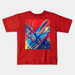 Red and blue abstract Kids T-Shirt